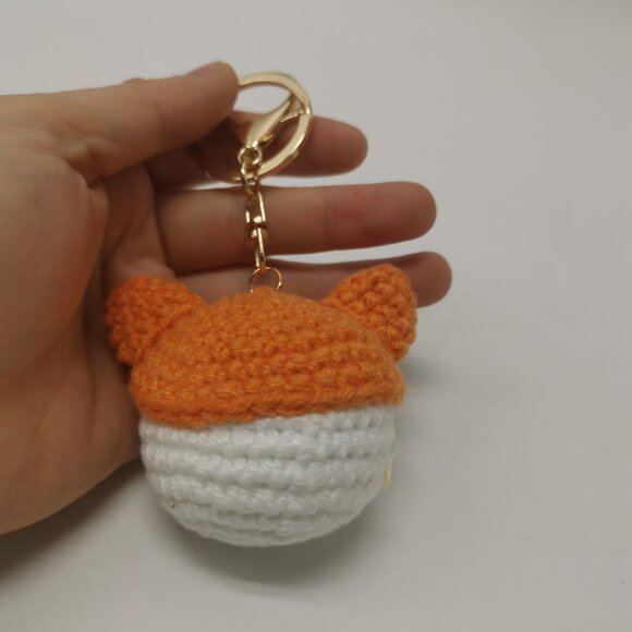 Cute Handmade Crochet Doll Keychain Pikachu Pendant DIY Knitting Gift - Picture 4 of 10